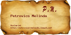 Petrovics Melinda névjegykártya